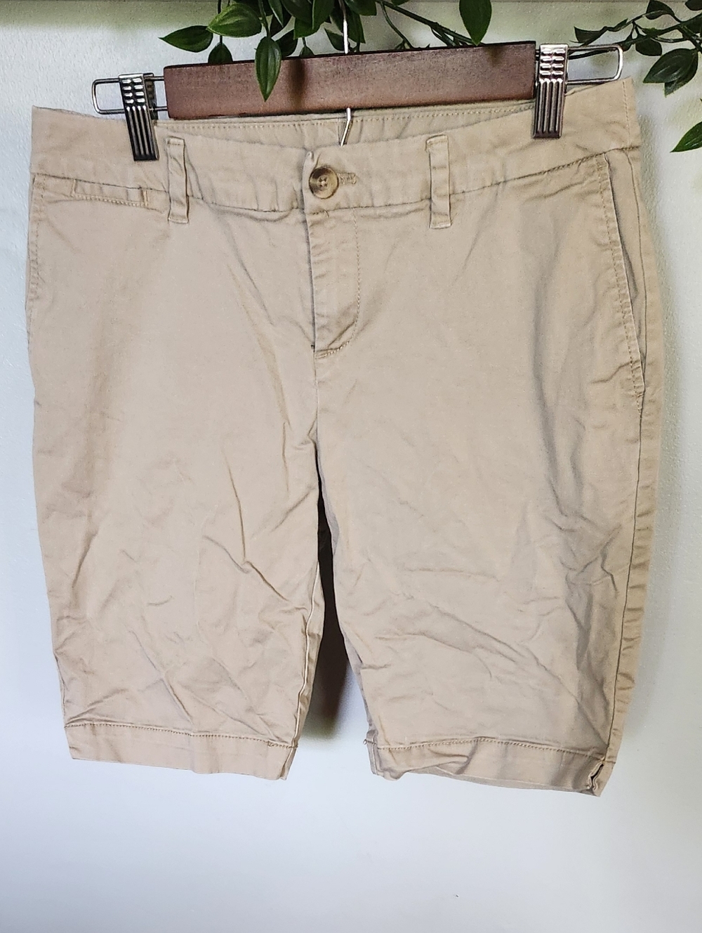 Khaki Flat Front 9" Shorts